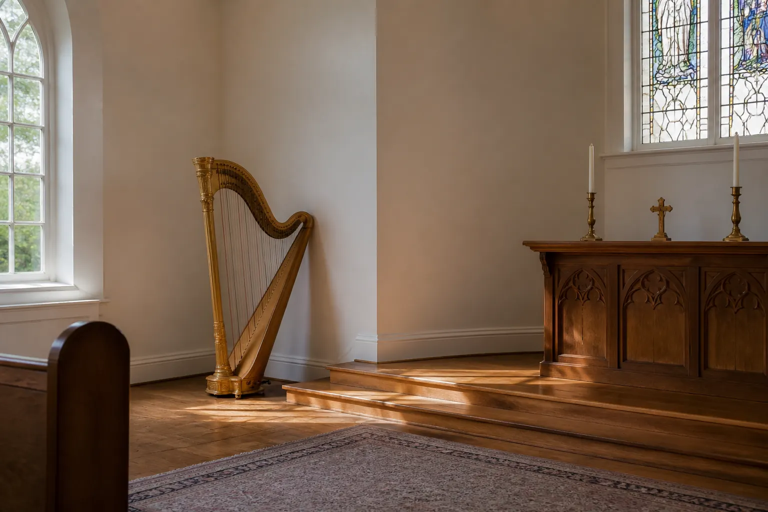 Funeral harp occasion