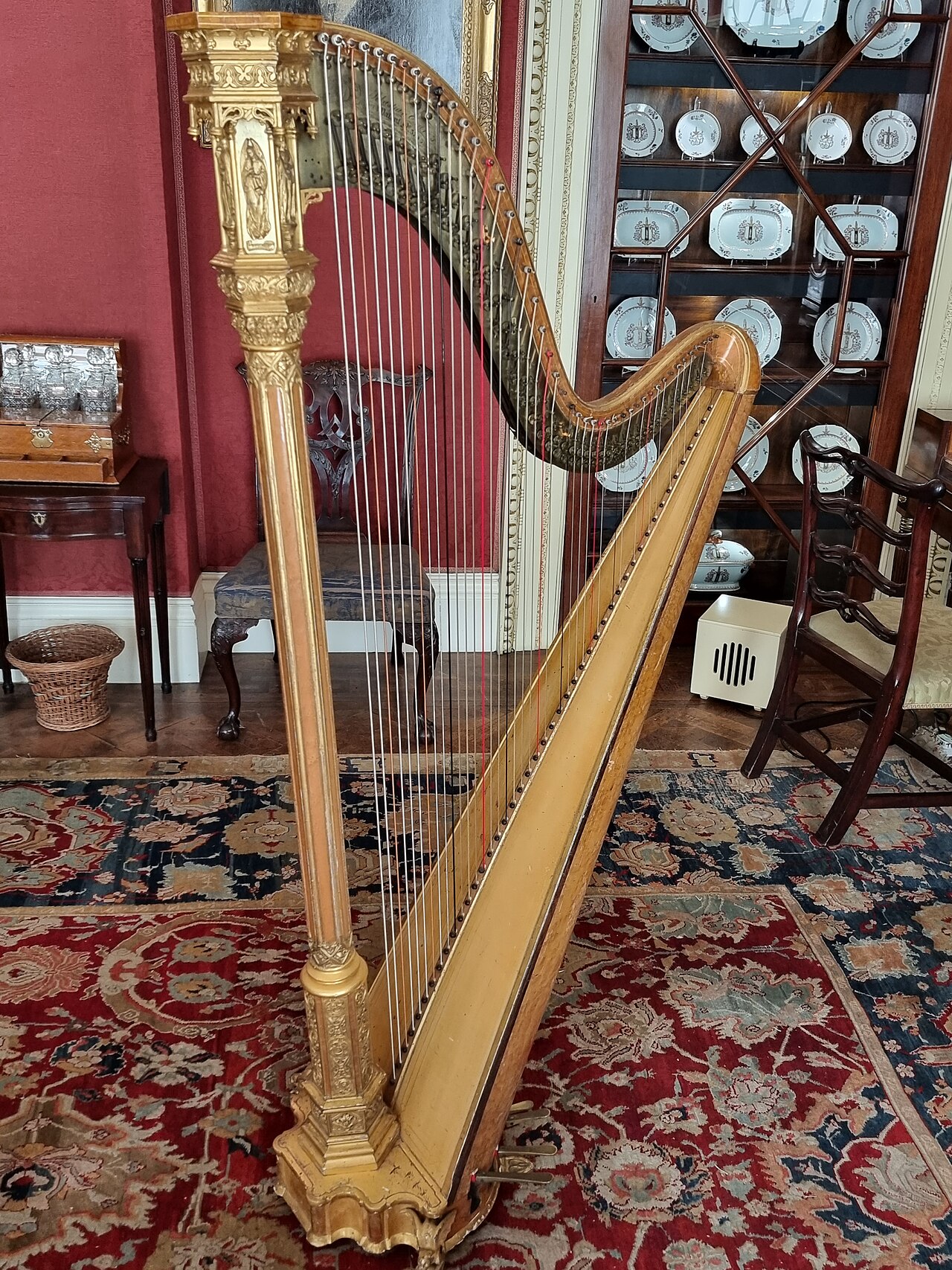 A pedal harp